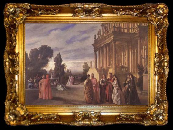framed  Anselm Feuerbach The Garden of Ariosto (mk09), ta009-2